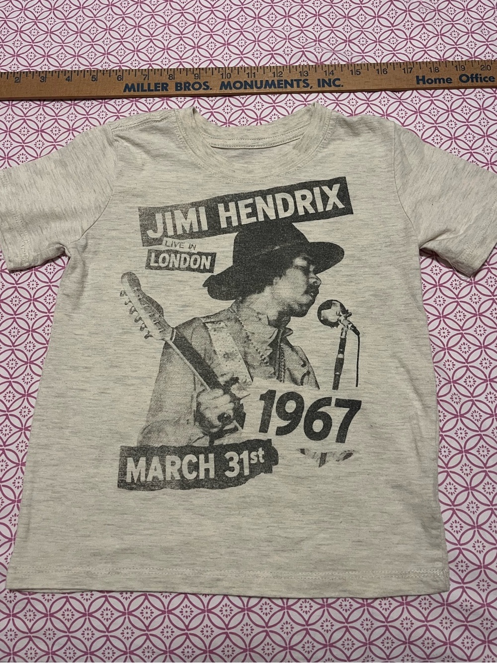 Jimi Hendrix Graphic Tee - Heather Light Gray - Kids